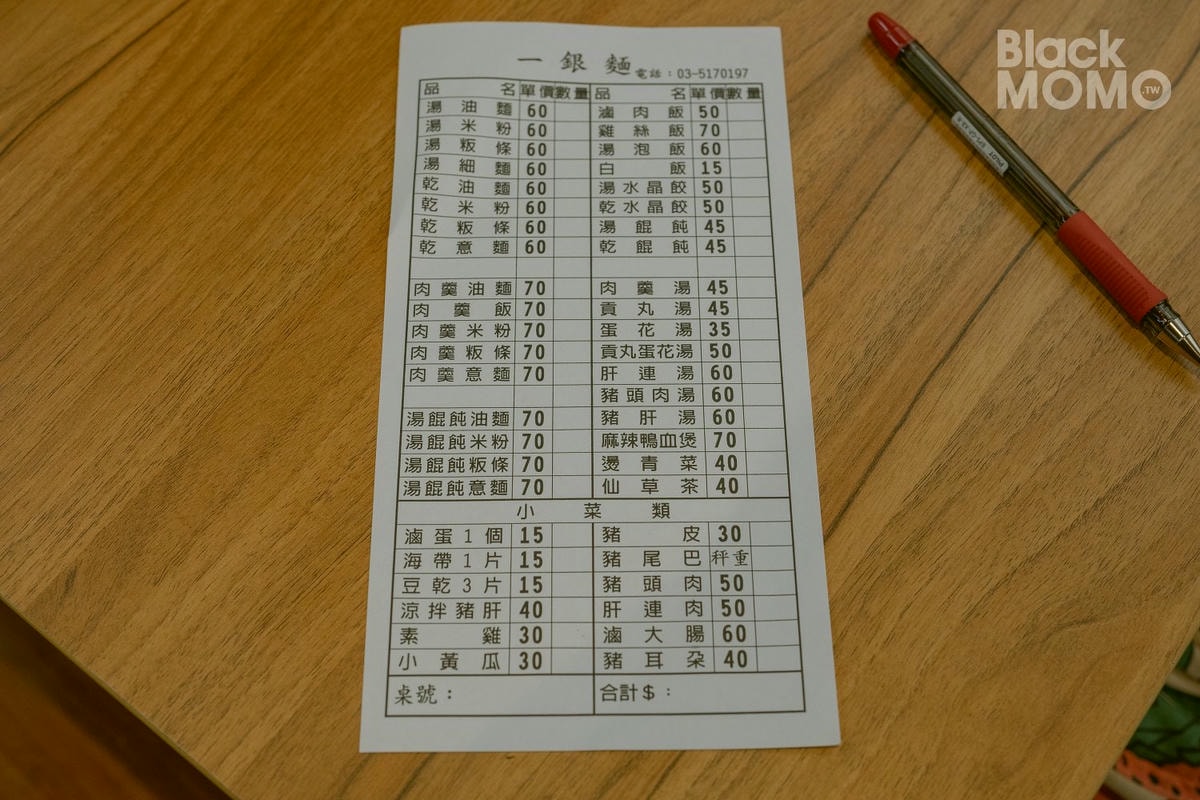 一銀麵